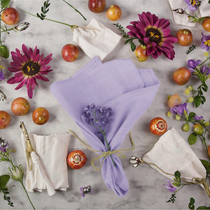 Serviettes carrées en coton 100% - Utilisation domestique et en restaurant - Couleur unie - Douces et respectueuses de la peau - Réutilisables - Lavables en machine - 16x16 pouces - Product Image 3