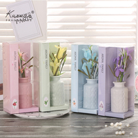Diffuseur à Roseaux de Marque Personnalisable 30ml avec Bâtonnets de Fleurs, Flacon en Céramique, Parfum d'Ambiance, Huile Essentielle Naturelle pour Décoration Maison