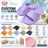 Sandales tendance en EVA à semelle épaisse avec logo personnalisé, vente en gros, confortables, plateforme, pantoufles d'intérieur et d'extérieur