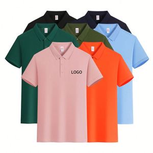 เสื้อโปโลคอปกทรงคลาสสิกผ้าฝ้ายสีพื้นปักโลโก้ตามสั่งวัสดุใหม่ทรงพอดีตัวใส่สบายเหมาะสำหรับใส่ทำงาน - Product Image 1