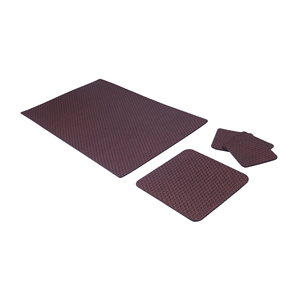 <b>Large</b> Office Organizer 5-Piece Leather <b>Desk</b> Pad Set with <b>Desk</b> Mat Mouse Pad and Coaster Essential Accessories - Product Image 3