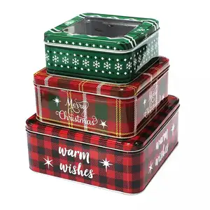 Gift Tin Can Christmas Gift Tins For Nut Cookie And Pecan 10oz Gift Tin Set For Gourmet Shortbread Cookies Sweet Tin Set