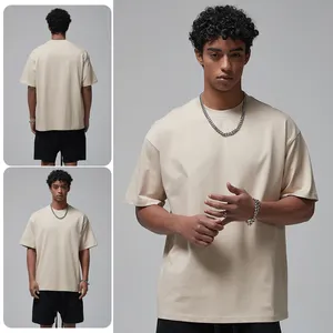 Hoge Kwaliteit Custom Cropped T-Shirt 100% Katoen Drop Shoulder Wit T-Shirt