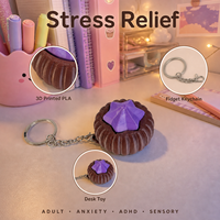 Jouet Fidget Imprimé En 3D Porte-Clés Clicker Glace Anti Stress Jouet Sensoriel De Décompression Cadeau