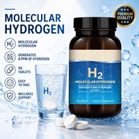Comprimés effervescents d'hydrogène moléculaire 8ppm, antioxydant cellulaire, soluble dans l'eau, complément alimentaire, 90 unités, vente en gros OEM