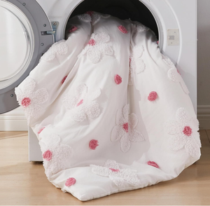 <strong>Toddler</strong> <strong>Bedding</strong> <strong>Set</strong> for <strong>Girls</strong> 4-Piece Pink Boho Tufted Daisy Flowers <strong>Toddler</strong> Comforter <strong>Set</strong> Bed-in-a-Bag <strong>Toddler</strong> Sheets Bedroom - Product Image 6