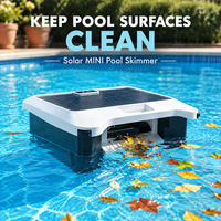 Robot de nettoyage automatique des surfaces avec brosse rotative, panier à débris de 3 L pour feuilles flottantes et déchets de piscine