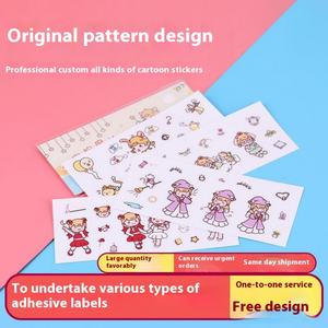 Autocollant personnalisé transparent en PVC motif étoile de dessin animé pour tasse thermos, étiquette étanche de 1 pouce pour valise, idéal pour le thé - Product Image 2