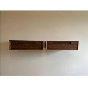 Cajón <span class=keywords><strong>de</strong></span> alta calidad con mesita <span class=keywords><strong>de</strong></span> <span class=keywords><strong>noche</strong></span> Juego <span class=keywords><strong>de</strong></span> 2 Mesita <span class=keywords><strong>de</strong></span> <span class=keywords><strong>noche</strong></span> rústica única montada en la <span class=keywords><strong>pared</strong></span> flotante - Product Image 4
