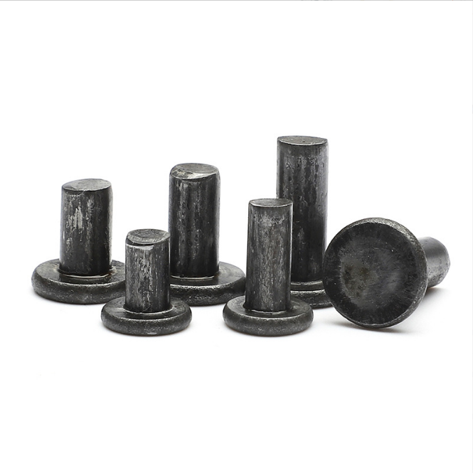 Plain Steel Solid Flat Head Rivet