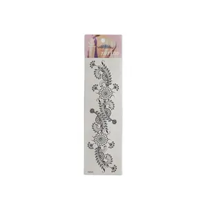 Autocollants de tatouage temporaire au henné pour femmes personnalisés ou en gros Eid Instant Red Flower Pattern Water Proof