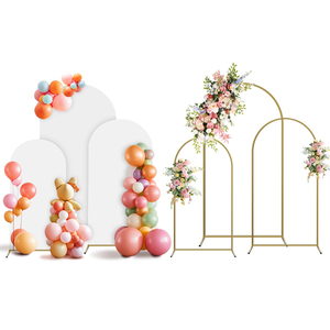 Support d'<span class=keywords><strong>arche</strong></span> métallique doré pour mariage, ensemble de 3 supports de toile de fond Chiara (7,2 pi, 6,6 pi, 6 pi), <span class=keywords><strong>structure</strong></span> stable, montage facile, support d'<span class=keywords><strong>arche</strong></span> à ballons - Product Image 6