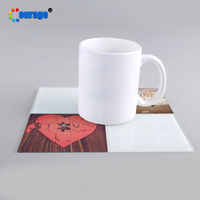10*10cm Carré blanc sublimation verre coaster pour presse à chaud BL-17A