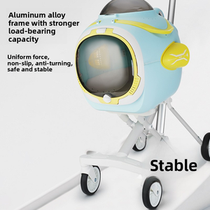 Büyük Boy Alüminyum Köpek Arabası Taşınabilir Evcil Hayvan Puset Köpek Gösteri Kafesi 4 Tekerlekli Evcil Hayvan Taşıyıcıları - Product Image 6