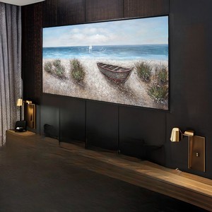 Tùy Chỉnh Bộ Sưu Tập Vải Tường Nghệ Thuật Tự Nhiên Rắn Gỗ Flaoating Khung Bức Tranh Trừu Tượng Tác Phẩm Nghệ Thuật In Cho Khách Sạn Trang Trí Tường - Product Image 2