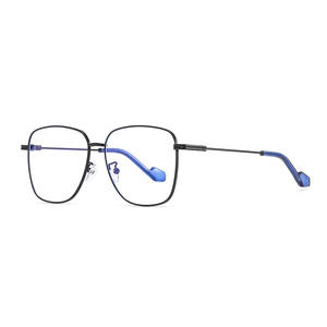 Monture de lunettes rectangulaire Gm unisexe, monture intégrale en métal, verres anti-lumière bleue, verres plats 2029 - Product Image 4