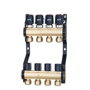 Pressione 1.6Mpa in ottone di alta qualità vernice di rame sistemi di <span class=keywords><strong>riscaldamento</strong></span> <span class=keywords><strong>a</strong></span> <span class=keywords><strong>pavimento</strong></span> Intelligente intelligente di acqua valvola del collettore per hvac - Product Image 1