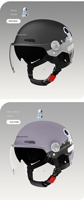 Casco Integrale per Moto in ABS con Sgancio Rapido, Doppia Visiera, Nuovo Ultra Leggero, Certificato 3C, Luce LED, Per Tutte le Stagioni, da Corsa e Strada