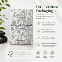 Boîtes à savon biodégradables imprimées avec logo personnalisé, emballages écologiques en papier couché, boîtes pliables pour sérum de soin de la peau