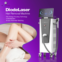 Mesin Penghilang Bulu Laser Dioda 4 Panjang Gelombang 755nm 808nm 940nm 1064nm Teknologi Deteksi Rambut AI FPC Pendingin untuk Salon Kecantikan