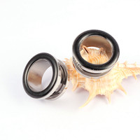 Boucles d'oreilles classiques rondes en acier inoxydable 316L colorées, dilatateurs d'oreilles, bijoux de piercing corporel, écarteurs d'oreilles Evorte