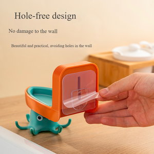 Crochet mural créatif pieuvre auto-adhésif, forte capacité de charge, sans perçage, rotatif à 360°, organisateur décoratif pour la maison et la <span class=keywords><strong>cuisine</strong></span> - Product Image 2