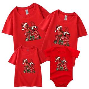 Vêtements Nouvel An Père Mère Fils Fille Filles Garçons Maman Papa T-shirt Femme <span class=keywords><strong>Homme</strong></span> Enfants T-shirt Bébé Barboteuse Costume de Noël - Product Image 2