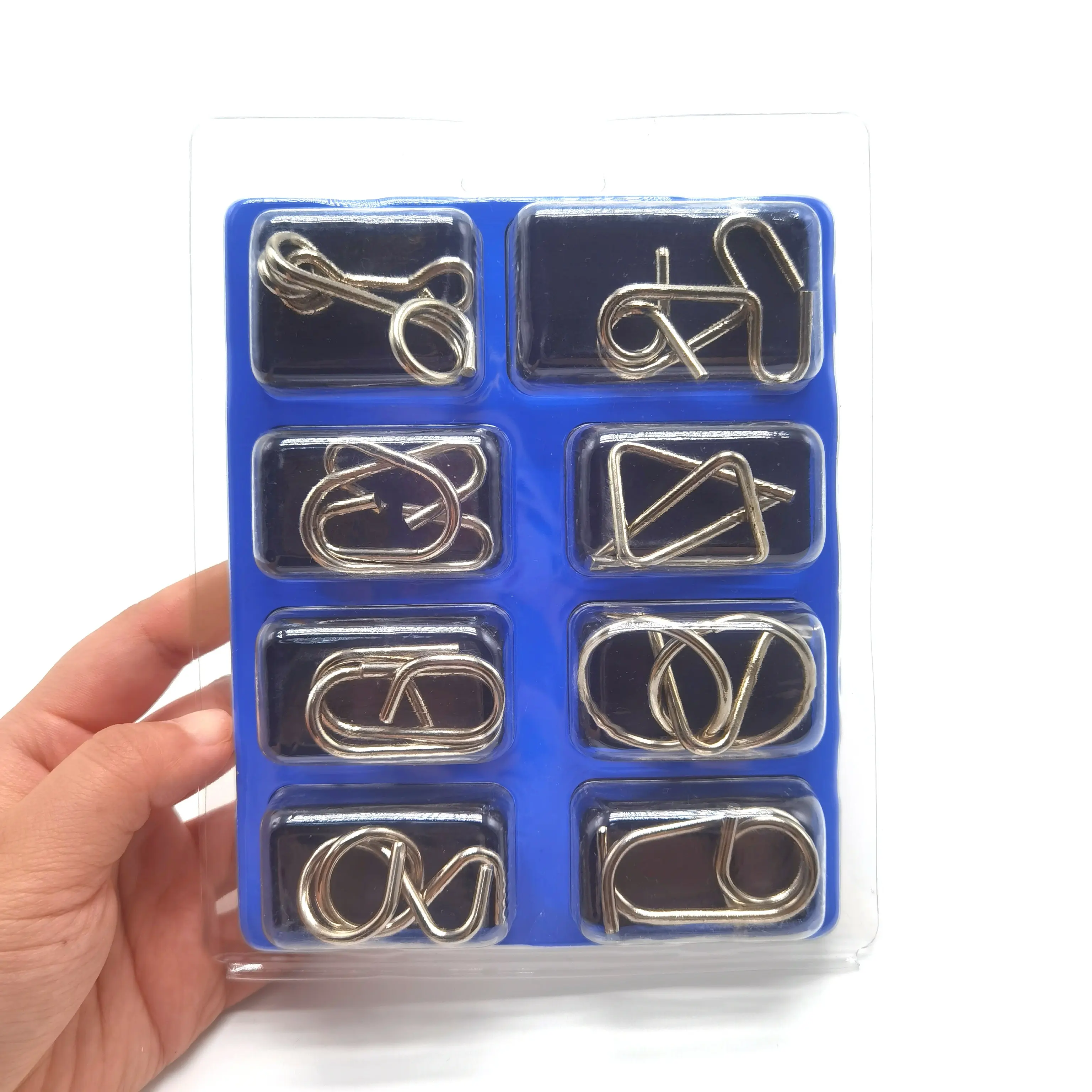 Chinese 5 Linked Rings Brainteaser Wire & Metal Puzzle Educational Toy JBBLCA