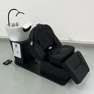 Lit de lavage de cheveux électrique massant, spécialement conçu pour les salons de coiffure - lit de lavage de cheveux semi-inclinable avec circulation d'eau. - Product Image 5