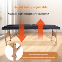 Table de massage pliable portable Chenman en bois de bouleau renforcé, légère, avec sac de transport, design moderne pour salon de beauté, spa à domicile
