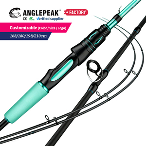 <span class=keywords><strong>Canne</strong></span> à pêche en eau douce 1.68m 1.8m 1.98m 2.1m en carbone 2 brins, pour lancer et spinning, poignée EVA, anneaux SIC, pour la truite et le brochet - Product Image 1
