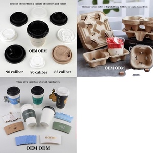 <b>Disposable</b> Double Wall Paper Coffee <b>Cups</b> with Waterproof Lid PLA Material for <b>Dessert</b> or Coffee <b>Disposable</b> <b>Cups</b> with Lid - Product Image 6