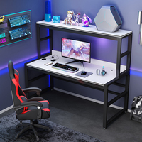 Stockage d'imprimante d'étagère de panneau perforé de bureau d'ordinateur en métal de bureau à domicile à couche unique pour l'utilisation d'Internet de jeu intègre l'étude de bureau