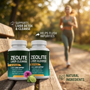 Nettoyant et réparateur minéral pour <span class=keywords><strong>le</strong></span> <span class=keywords><strong>foie</strong></span>, Santé intestinale, Énergie, Zéolite, Adultes, Noni, Glutathion, NAC, Chlorelle, Spiruline, ALA, Coriandre, Chardon-Marie - Product Image 2