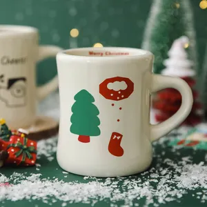 8oz Retro Vintage Christmas Mugs Diner Coffee Mug Thick Wall Heat Proof Inspired Mug Customized