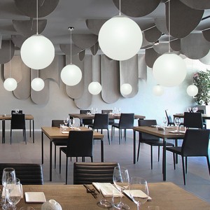 Chrome Metal Spherical Pendant <b>Light</b> Led Round Single Head E26 For Home <b>Dining</b> Study Room 15 20 25 30 35 40 50cm - Product Image 4