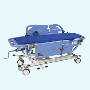 Deluxe im lặng bánh ABS phẫu thuật Giao Thông Vận Tải xe gấp Crank kiểm soát toàn bộ giường cơ thể nâng thấp di chuyển bệnh viện đồ nội thất - Product Image 3