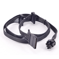 Multiplicador de Puertos de Cable de Alimentación SATA de 6 Pines 1 a 2 3 4 de 15 Pines para Seasonic FOCUS PLUS Gold FOCUS+ 850FX 750FX 650FX 550FX