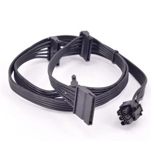 สายแปลงพอร์ตจ่ายไฟ 6 พิน 1 เป็น <span class=keywords><strong>2</strong></span> <span class=keywords><strong>3</strong></span> 4 SATA 15 พิน สำหรับ Seasonic FOCUS PLUS Gold FOCUS+ 850FX 750FX 650FX 550FX - Product Image 4