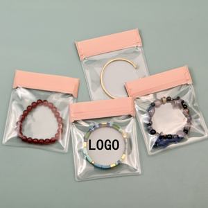 Logotipo impreso personalizado Material EVA Bolsa de almacenamiento con cremallera esmerilada Logotipo impreso personalizado reutilizable Para el embalaje de joyas, anillos, etc. - Product Image 1