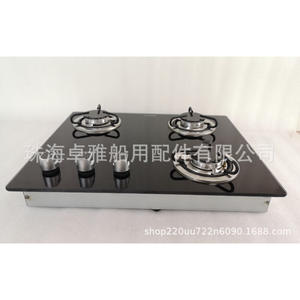 GR-B007 Stainless Steel and Tempered Glass Gas Stove for RVs and <b>Motorhomes</b> 505*410*70mm Camping Stove <b>Accessory</b> - Product Image 1