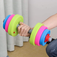 Ensemble d'entraînement pour enfants Wellshow 3-en-1 : haltères et barre, équipement de musculation réglable, remplissable de sable ou d'eau