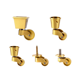 Roulettes pivotantes robustes en laiton Dingcheng pour meubles, piano, canapé, table, roulettes métalliques silencieuses avec vis - Product Image 3