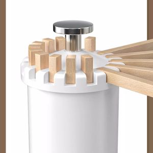 رف ثلاثي القوائم لتجفيف الملابس حامل ملابس قابل للنقل والطي موفر للمساحة لغسيل الملابس خشبي للأرضيات وقابل للطي - Product Image 3