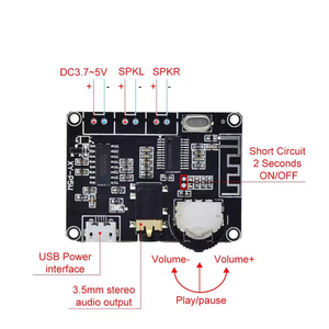 XY-WRBT Blvetooth 5.0 Audio Decoder Module, Wide Voltage Adjustable Stereo <b>Amplifier</b> Board for <b>Speaker</b> - Product Image 2