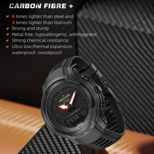 NUEVO Reloj Deportivo Digital para Hombre NORTH EDGE MARS Pro, Caja de Fibra de Carbono, Altímetro, Barómetro, Brújula, Resistente al Agua 50M - Product Image 3