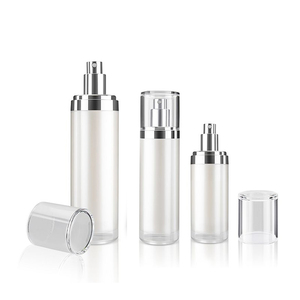 PMMA Luxus-Kosmetikflasche für Hautpflege-Serum & Shampoo Pumpzerstäuber Perlweiße Verpackung - Product Image 1