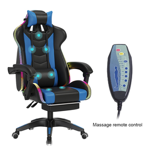 Chaise de jeu <span class=keywords><strong>imperator</strong></span> works bleue d'occasion, avec fonction de massage et d'éclairage LED - Product Image 4