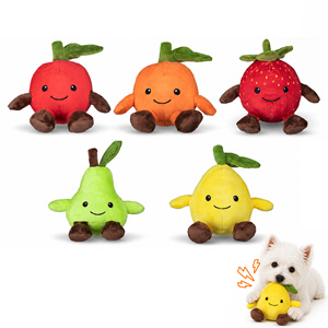 Eco-friendly Cotton Stuffed Durable Fruit Squeaky Pet Dog <strong>Chew</strong> Plush Toys Pet Toys for Dog <strong>Chew</strong> Toys Aggressive Chewers - Product Image 1