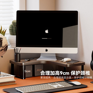 <b>Desktop</b> monitor <b>shelf</b>, computer riser, <b>desktop</b> screen stand, space-saving corner <b>shelf</b> - Product Image 3